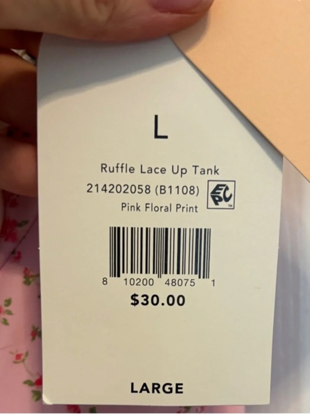 Blogiloties Pink Floral Ruffle Tie-Front workout Top wt1 - Picture 2 of 4